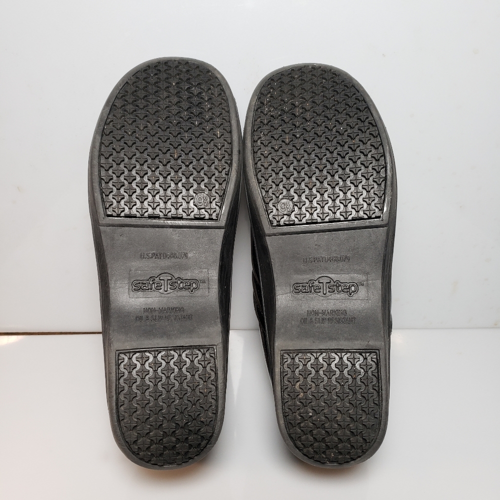Safe T Step SafeTstep Women's Slip Resistant Gretchen Black Clog Shoes 9.5 - Picture 7 of 11